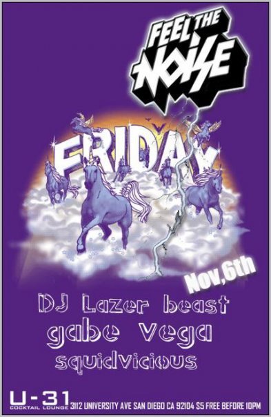 DJ Squidvicious gig poster